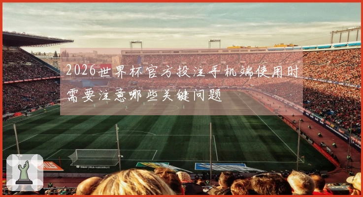 2026世界杯官方投注手机端使用时需要注意哪些关键问题